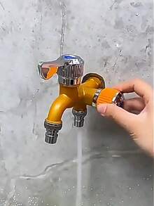1个多功能水龙头，耐高温，1对2防冻防溅家用厨房双控4英寸单冷水塑料水龙头 - 水龍頭 - 查看 5