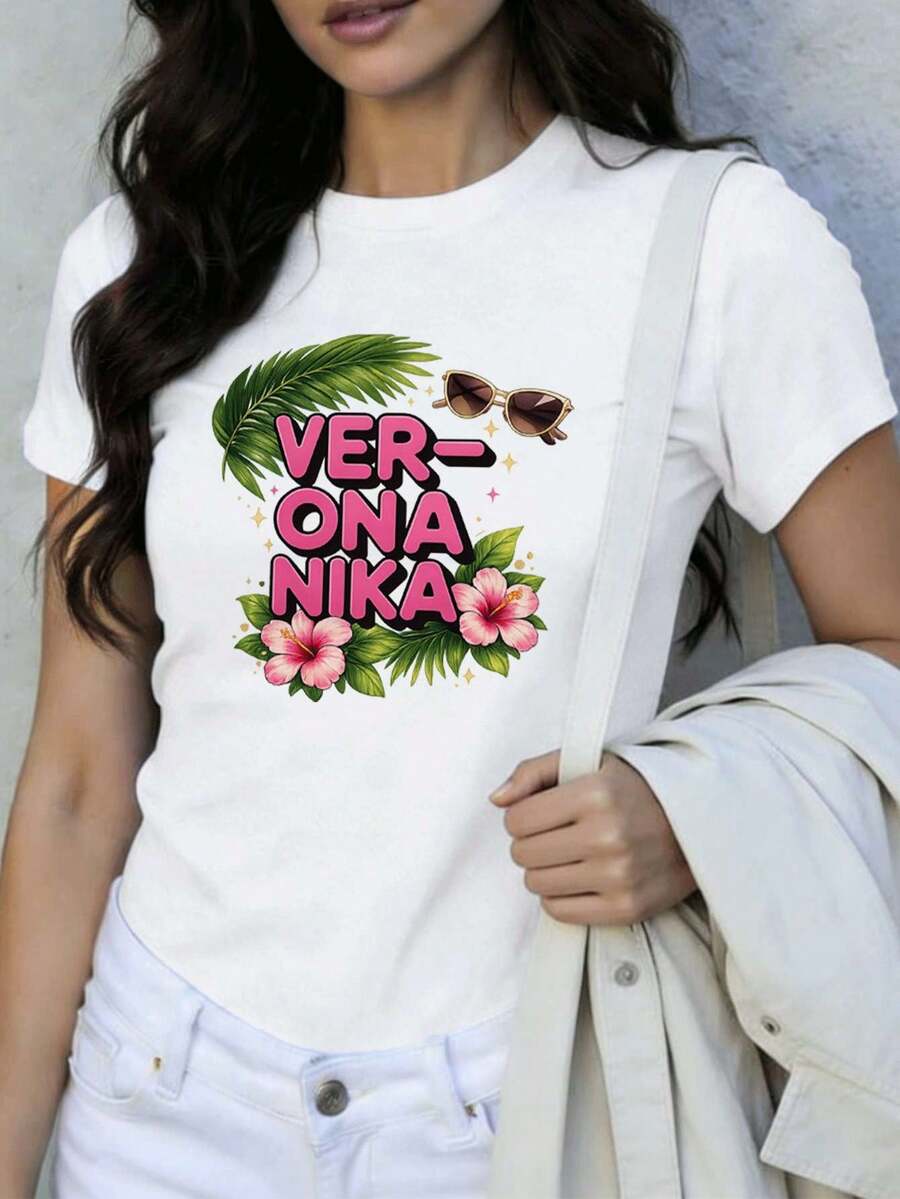 Dam-T-shirts - Vitt - Visa 1