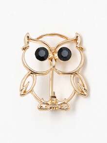 1pc Geometric Pattern Casual Zinc Alloy Brooch - Burung Hantu Emas - View 2