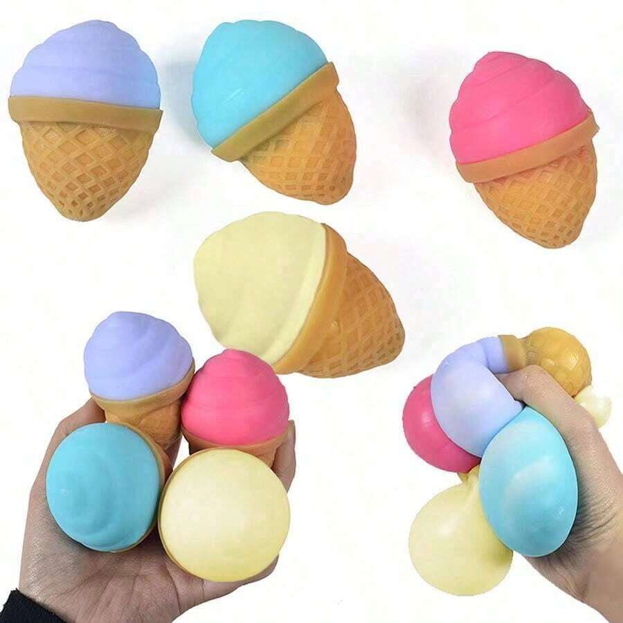 1/2/6/12/24pcs Squeeze Toys, Suitable Party Favors, Cute Squeezy Toys, Sensory Toys, Easter Basket & Bag Fillers, Stress Relief Squeeze Toys, Assorted Styles & Colors - 彩色 - 查看 1