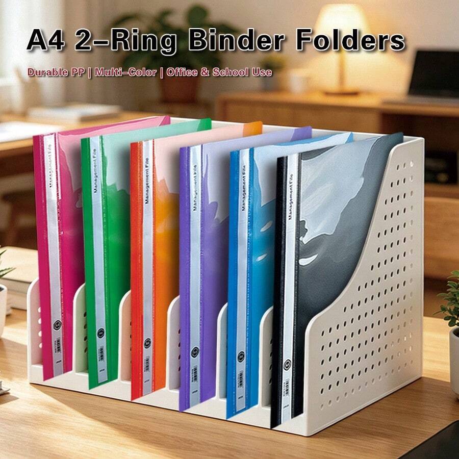 6 bìa đựng tài liệu rời 2 lỗ bằng nhựa PP trong suốt khổ A4, dùng cho văn phòng, trường học, đựng hồ sơ thi, tài liệu kinh doanh. - Bộ - Xem 1