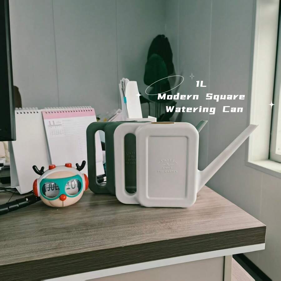 1/2 pièce(s) Arrosoir carré de 1 litre - Design minimaliste scandinave, arrosoir pour plantes d'intérieur, convient pour les plantes d'intérieur