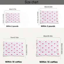 1pc Soft Pet Bed Pad, Reversible Dog Crate Mat With Diamond Heart Design, Washable For Small/Medium/Large Dogs, Suitable For All Seasons - Multicolor - View 2