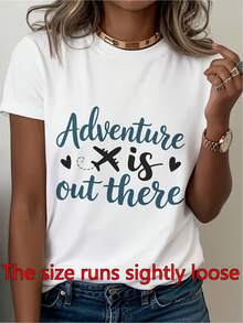 Aventura de las mujeres está ahí Anime camiseta - Casual cuello de la tripulación camiseta de manga corta con diseño icónico del corazón y la cruz, lavable en la máquina adecuado para el uso diario, regalos, trajes temáticos - Ropa de anime para y salidas - Blanco - Ver 2