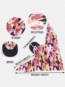 1pc Women's Camouflage Tie-Up Visor Hat, Sun Protection Suitable For Daily Use,Beach,Travel - Multicolor - View 2