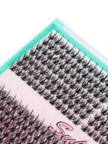 336 chiếc/hộp Mi giả chất lượng cao màu đen, thân dày, nối mi tự nhiên, độ dày 10mm, 12mm, 14mm, 16mm, 18mm, độ cong D, phù hợp sử dụng hàng ngày, tự làm, trang điểm, dự tiệc, thẩm mỹ viện. - Xem 2