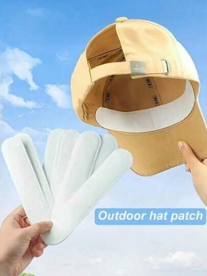 Sweat-Absorbing Hat Pad - Soft And Breathable, Suitable For Golf Caps, Casual Outdoor Hats And Collar Protection - Comfortable Headwear Accessory, Essential For Sports, Made Of Lightweight And Durable Material, Highly Effective Sweat Absorption, Ideal For Active Lifestyles, Suitable For Summer, Adhesive Visor Sweat Pad, Applicable To Baseball Caps, Sun Hats, Safety Helmets, Beard Hats Accessories.