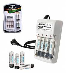 AAA Rechargeable Battery Charger (4 Batteries Included) - US A Type Plug(110-127V) - View 1