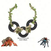 Spider Climbing Toy With Suction Cup, Hermit Crab Habitat Decor, Spider Climbing Rope Ladder, Spider Climbing Ladder, Classic Design For Creating Vivid Habitats, Amphibian Habitat Decor | Natural Rope Ladder | Durable Rope Ladder, Reptile Habitat Decor, Suitable For Reptiles, Hermit Crabs, Lizards And Other Small Animals - View 5