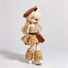 1件時尚服裝套裝，適用於8cm或12cm BJD娃娃，精緻風格，美麗可愛獨特，適合您心愛的BJD娃娃穿著與換裝，生日、新年、聖誕禮物（僅含服裝，不含娃娃，不含鞋子，請參閱備註） - 彩色 - 查看 6