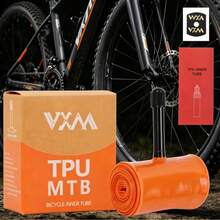 VXM 26英寸、27.5英寸、29英寸山地自行车TPU内胎，超轻自行车轮胎 1.95英寸/2.6英寸 - 橘色 - 查看 2