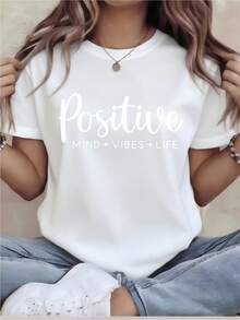 Plus Size - Plus Size - Oversized T-Shirt - Women's Playful Graphic Tee - Relaxed Short Sleeve Crew Neck Top, Machine Washable For Year-Round Comfort, Everyday Wear; Relaxed Fit; Long-Lasting Print, Great For Holiday Gifts - 白色 - 查看 1