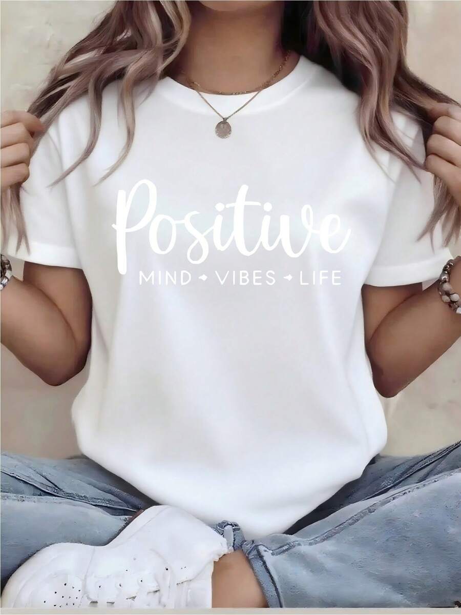 Plus Size - Plus Size - Oversized T-Shirt - Women's Playful Graphic Tee - Relaxed Short Sleeve Crew Neck Top, Machine Washable For Year-Round Comfort, Everyday Wear; Relaxed Fit; Long-Lasting Print, Great For Holiday Gifts - 白色 - 查看 1