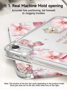 Pattern Of Lilies And Slogans Tablet Compatible With 11-Inch M3 2025 / M2 2024, 5th Generation 2022 , (A16) 11 Inch 11th Generation 2025,Compatible With Tab,Paperwhite 12th Gen 2024, Back ,Fashion Pattern Protective,Automatic Sleep And Wake-Up Function, Airbag, Suitable Gifts And Office Use - Tùy chọn màu sắc - Xem 5