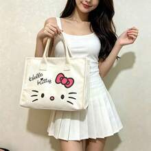 SANRIO Cartoon Kitty Large Capacity Tote Bag, Versatile Chic Casual Commute School Shoulder Bag, Summer New Arrival - Tote Bag - View 10