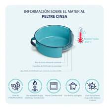 Batería De Cocina Cinsa Clásica De Peltre Modelo Armonía Plus Color Crema 14 Piezas - Ver 2