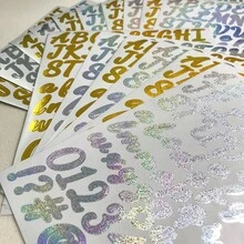 10張1英吋手寫風貼紙,金銀亮粉字母與數字組合貼紙,適用於水瓶、馬克杯、信箱、汽車、節日禮物、賀卡、生日派對,可自由組合句子,DIY手工、門牌號碼、裝飾、標誌、禮物包裝貼紙、剪貼簿、畢業帽裝飾、婚禮、辦公室、教室、學校用品、教師用品、教師禮物、派對禮物袋填充物、萬聖節、聖誕節、開學季 - 1吋手寫體 - 查看 2