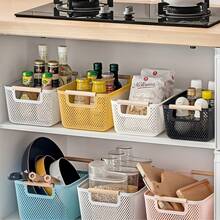 Multi-functional metal mesh storage basket with solid wood handles, bathroom storage basket，kitchen storage baskets, bedroom storage baskets，ideal for storage and organization in living rooms and cabinets It can store rinks, It can stores， foldable pull-out design, it serves as a storage container for fruits, vegetables and food in kitchens and refrigerators. Lightweight and easy to carry, it saves space effectively. Suitable for adults and students for link home picnics、camping and barbecue. kitchen accessories,bathroom accessories，It is also an excellent gift choice for Christmas, Halloween, housewarming, Mother’s Day and other festivals. - 查看 3