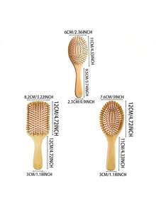 Customized Name Wooden Comb, Personalized Party Gift, Hair Comb, Gift For Her, Gift For Mom - Multicolor - View 3