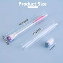 10pcs Mascara Wand Set, Eyelash Brush, Eyelash Curler, Makeup Tools (Floral Design) - Multicolor - View 7