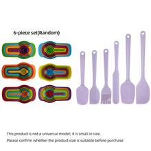 Bộ 6 dụng cụ làm bánh bằng silicon - Gồm thìa silicon nhỏ, thìa silicon hình chữ T, cọ phết bơ/dầu. Bộ dụng cụ làm bánh đa năng chịu nhiệt (Sản phẩm này không phải là kích thước tiêu chuẩn, kích thước tương đối nhỏ. Vui lòng xác nhận kích thước sản phẩm phù hợp trước khi mua). - Nhiều màu - Xem 20