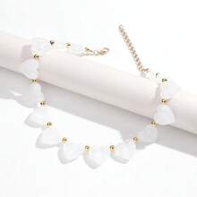 1 chiếc vòng cổ hạt acrylic hình trái tim nhiều màu sắc thời trang phong cách Bohemian, thích hợp cho nữ, dịp lễ hội, tiệc tùng, quà tặng trang sức. - hình trái tim - Xem 18