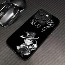 Dibujos animados con temática de mago blanco y negro.funda de teléfono Fundas compatibles con ,Apple,VIVO,OPPO,,, y Honor.Fabricadas en silicona TPU,ofrecen protección contra golpes y caídas. - Negro - Ver 3