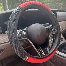 15inch Anti-Slip PU Leather Rhinestone Car Steering Wheel Cover - Multicolor - View 10