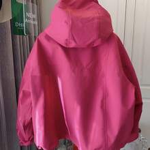 Spring And Autumn Fashion Forward Comfortable Versatile Street Style Hooded Zip-Up Design Women's New Casual Jacket Coat - 玫瑰紅 - 查看 4
