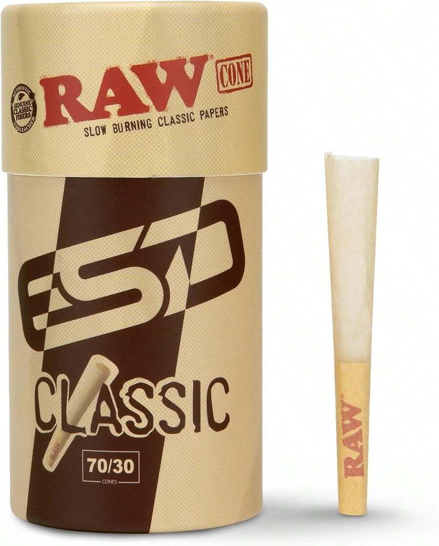 RAW Mini Dogwalker Pre-Rolled Cones 70/30 Single Size - 20 Pack - Slow Burning - Rolling Papers - Shorter Than 1 1/4 - Special Edition - 顏色A - 查看 1