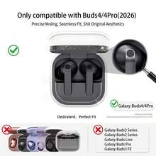 Tương thích với ốp lưng Galaxy Buds 4/Buds 4 Pro trong suốt có nhũ. - Trong sáng - Xem 8