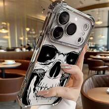 2026Una funda para teléfono - Funda de teléfono con diseño de calavera terrorífica: Una cubierta trasera suave y resistente a los golpes diseñpara ser compatible con 17, 16, 15, 14, 13, 12 y 11 Pro. - Multicolor 3 - Ver 4