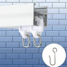 Bộ 20/35 móc kẹp rèm tắm, móc treo rèm cửa sổ ô tô, móc treo rèm trang trí, móc treo rèm hình chữ S, móc treo rèm. - bạc - Xem 8