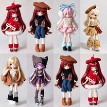 1件時尚服裝套裝，適用於8cm或12cm BJD娃娃，精緻風格，美麗可愛獨特，適合您心愛的BJD娃娃穿著與換裝，生日、新年、聖誕禮物（僅含服裝，不含娃娃，不含鞋子，請參閱備註） - 彩色 - 查看 2