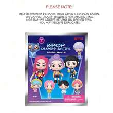 1pc Officially Licensed Netflix  Random Blind Bag 3D Figural Bag Clip Cute Keychain Backpack Pendant - Mauve Purple - View 9