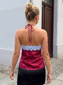 Women Tank Tops & Camis - 酒紅色 - 查看 6
