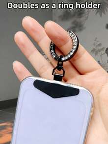 1 móc treo điện thoại hình tam giác xoay 360°, miếng đệm kim loại siêu mỏng bằng thép không gỉ, miếng dán mặt dây chuyền bền chắc. - Nhiều màu - Xem 6