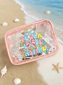 Bolsa Cosmética de Tema de Melhor Professor em PVC, Organizador de Viagem com Zíper em PVC, Bolsa de Presente Resistente ao Desbotamento e Leve, Bolsa de Armazenamento Conveniente, Necessaire, Estojo de Maquiagem Portátil Aprovado pela TSA, Design Fácil de Limpar, Bolsa de Toalete à Prova d'Água, Adequado para Mães, Professores, Amigos, Enfermeiras, Presentes de Escritório, Presentes do Dia das Mães, Itens Essenciais de Viagem para Férias Escolares, Suprimentos de Volta às Aulas, Presentes de Formatura - Multicolorido - Visão 6