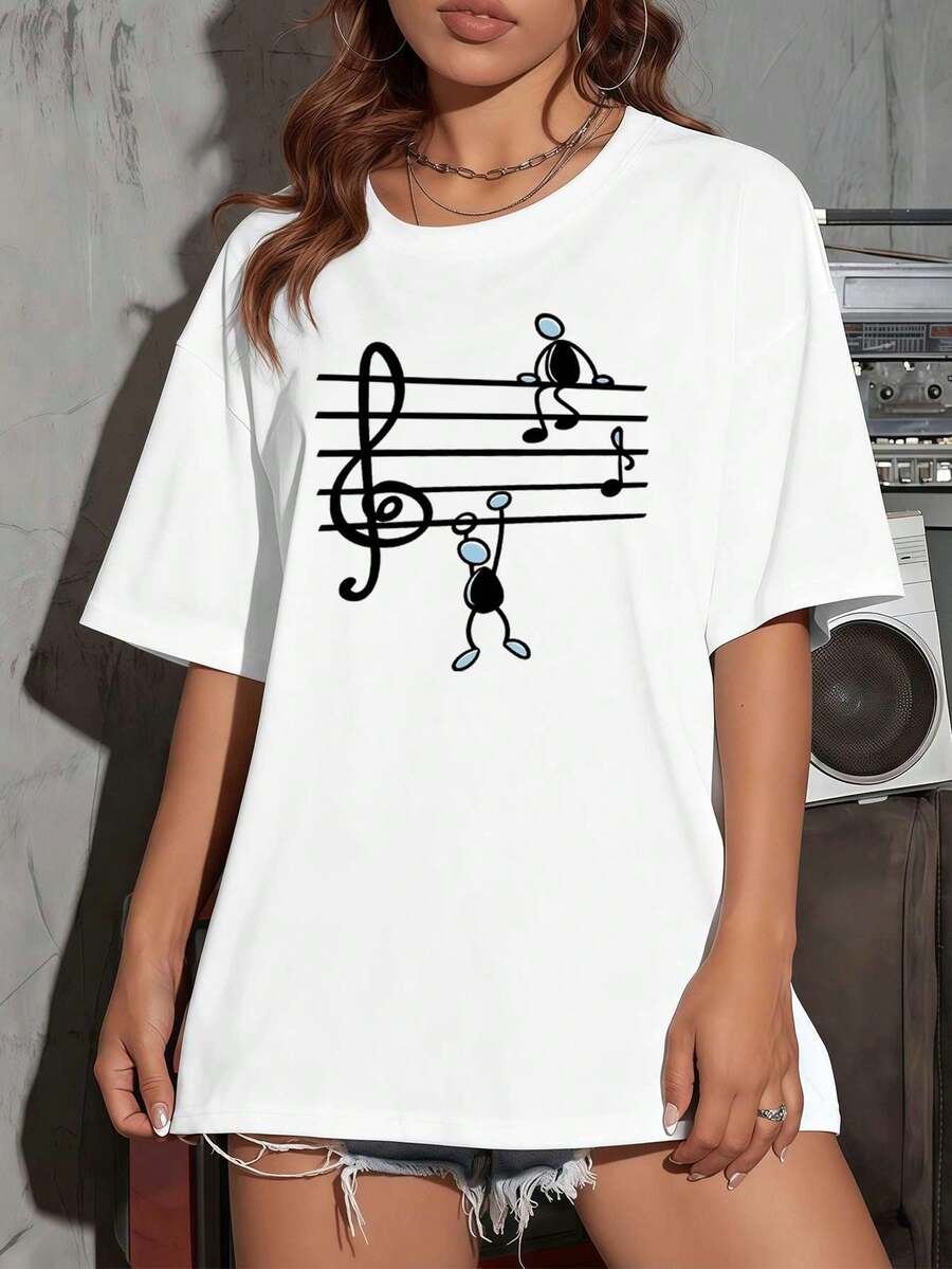 Dam-T-shirts - Vitt - Visa 1