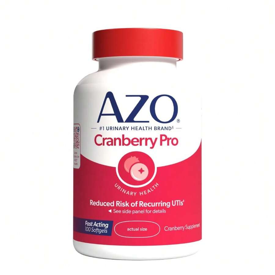 AZO Cranberry Pro, Cranberry Pills For Women & Men, 600mg Pacran, Made With Concentrated Whole Fruit Cranberry Powder To Help Cleanse And Protect The Urinary Tract*, Sugar Free, Non-GMO, 100 Softgels - 100裝(1包) - 查看 1