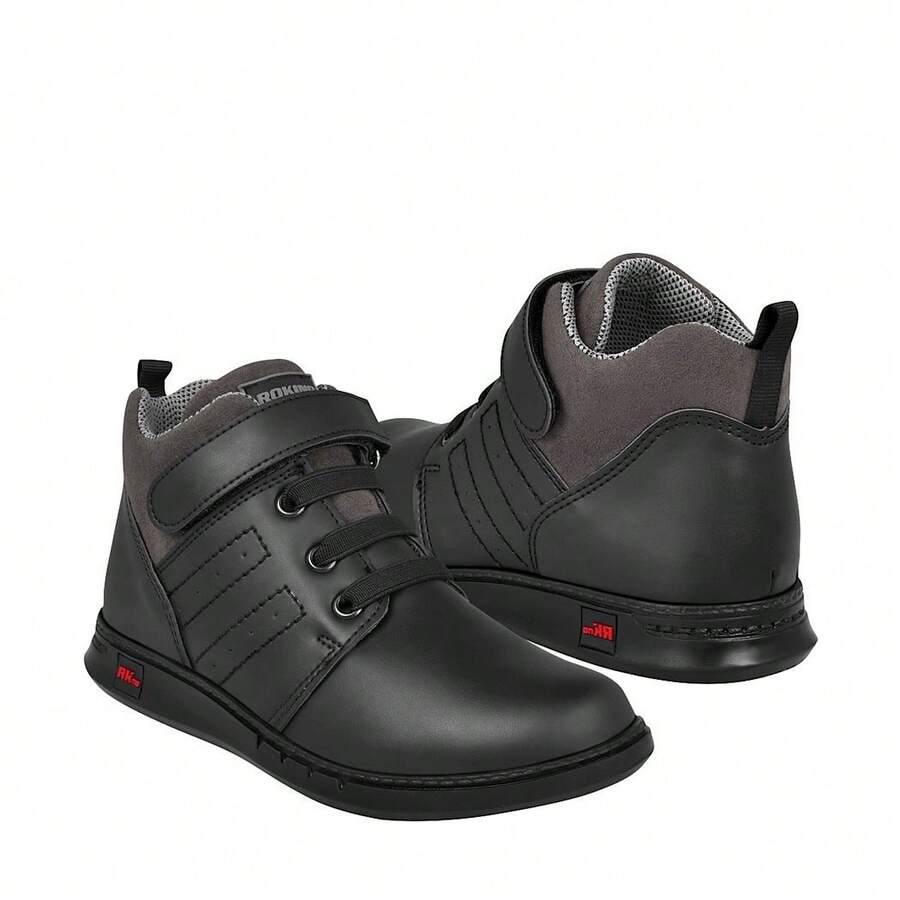 ROKINO 3293 BLACK SCHOOL SHOES FOR BOYS - Black - View 1