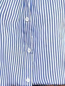 Camisa informal de talla grande 2025, camisa sin mangas a rayas azules para mujer, ropa femenina transpirable de gran tamaño, Top de oficina para mujer, novedad de verano - Azul - Ver 3