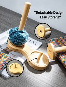 1 chiếc giá đựng sợi bằng gỗ, giá để cuộn sợi để bàn, giá đựng cuộn sợi kiểu tối giản, bộ phụ kiện thủ công, giá đựng sợi bằng gỗ cổ điển có cơ chế xoay, thích hợp cho việc đan móc, thêu, đan lát và may vá các sản phẩm thủ công DIY. - C - Xem 5