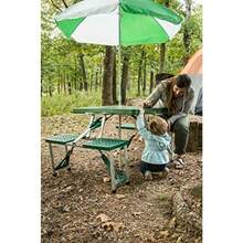 Stansport - Combo de Mesa de Picnic y Paraguas - Verde G-915 - como en la imagen - Ver 8