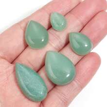 10-2pcs Natural Stone Water Drop Shaped Cabochon Gemstones, For Ring, Bracelet, Necklace, Earring Pendant DIY Jewelry Making Decoration - Spar Interface - View 4