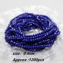 约1200颗4毫米刻面水晶玻璃珠，10串，用于DIY制作手链、项链等首饰。 - 4mm 扁珠 - 查看 24