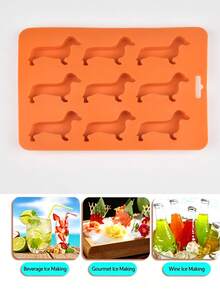 3D Dachshund Chocolate Cake Mold - Perfect For Beer Cubes, Party DIY Fudge,Easy-To-Release Silicone Ice Tray, With Multiple Compartments And Simple Bucket-Shaped Design With Lid, Reusable Ice Maker,Suitable For Home,Club And Outdoor Sum, Cube Tray - Multicolor - View 6