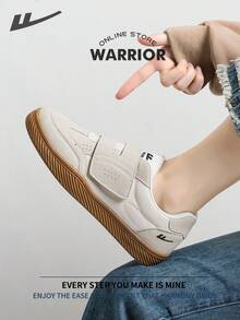 WARRIOR 女款时尚复古运动鞋，春夏舒适跑步鞋，简约休闲又不失时尚感，四季皆宜，耐磨耐穿，适合全天穿着的训练鞋。 - 灰/米 - 查看 6