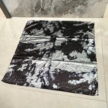 1pc New Liquid Silver Headscarf, Y2K Bandana Scarf, Vintage Street Style Tube Top Hair Wrap - Multicolor - View 3