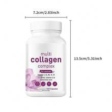 Miriyalyad Píldoras de colágeno múltiple para mujeres y hombres, 240 cápsulas | Tipo I, II, III, V, X - Péptidos de colágeno hidrolizado con biotina, ácido hialurónico y vitamina C | Apoyo para el cabello, la piel, las uñas y las articulaciones - 3 piezas - Ver 5